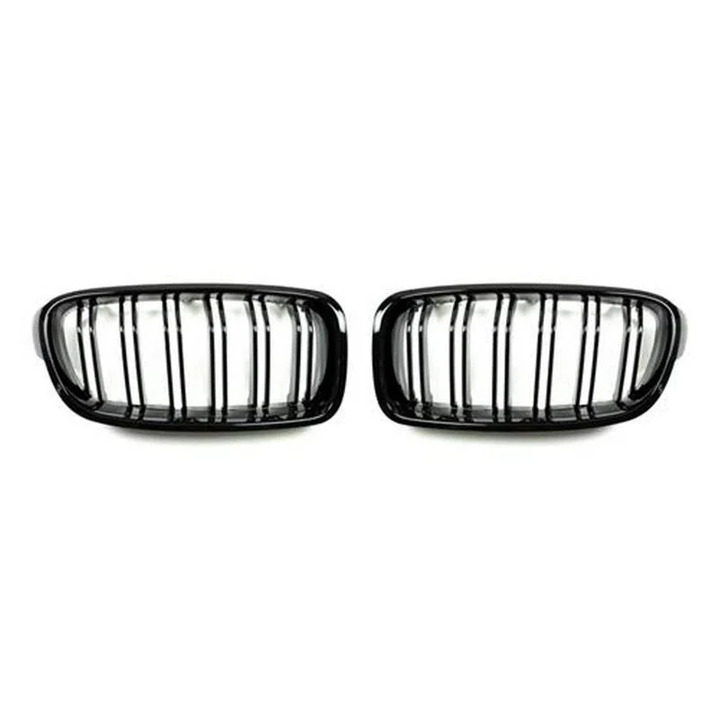 AutoTecknic Aero Replacement Glazing Black Dual-Slats Front Grilles For BMW F30 335i