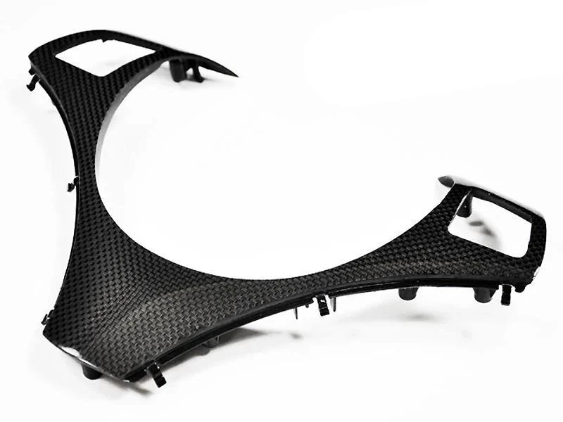 AutoTecknic Interior Carbon Fiber Steering Wheel Trim For BMW E90 328i
