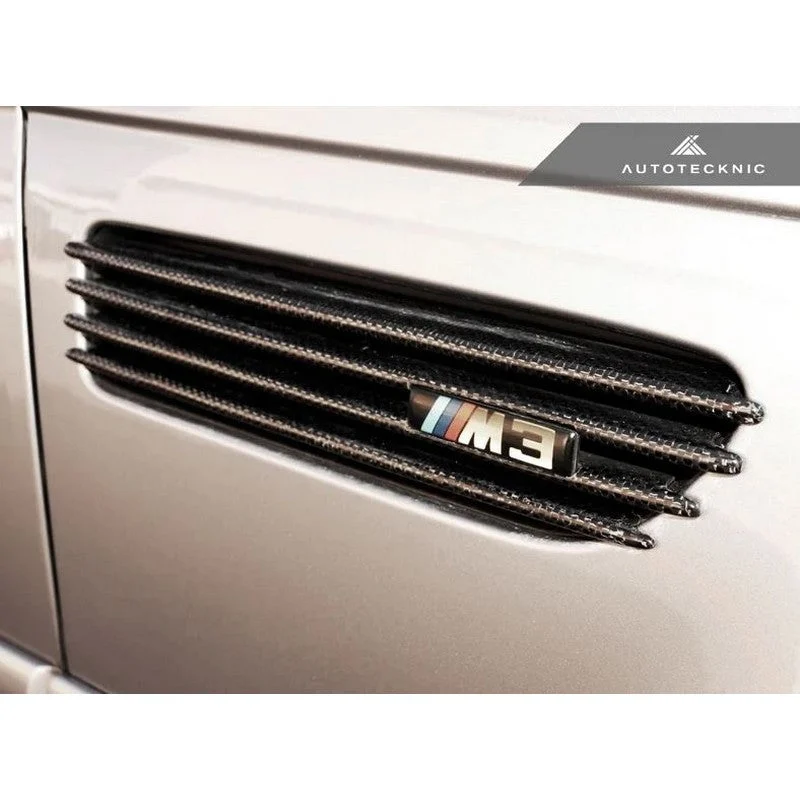 AutoTecknic Aero Replacement Carbon Fiber Fender Gills For BMW E46 M3