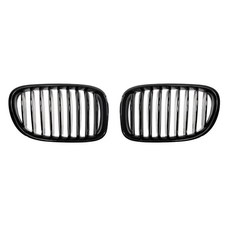 AutoTecknic Aero Replacement Glazing Black Front Grilles For BMW F01,F02 750Li