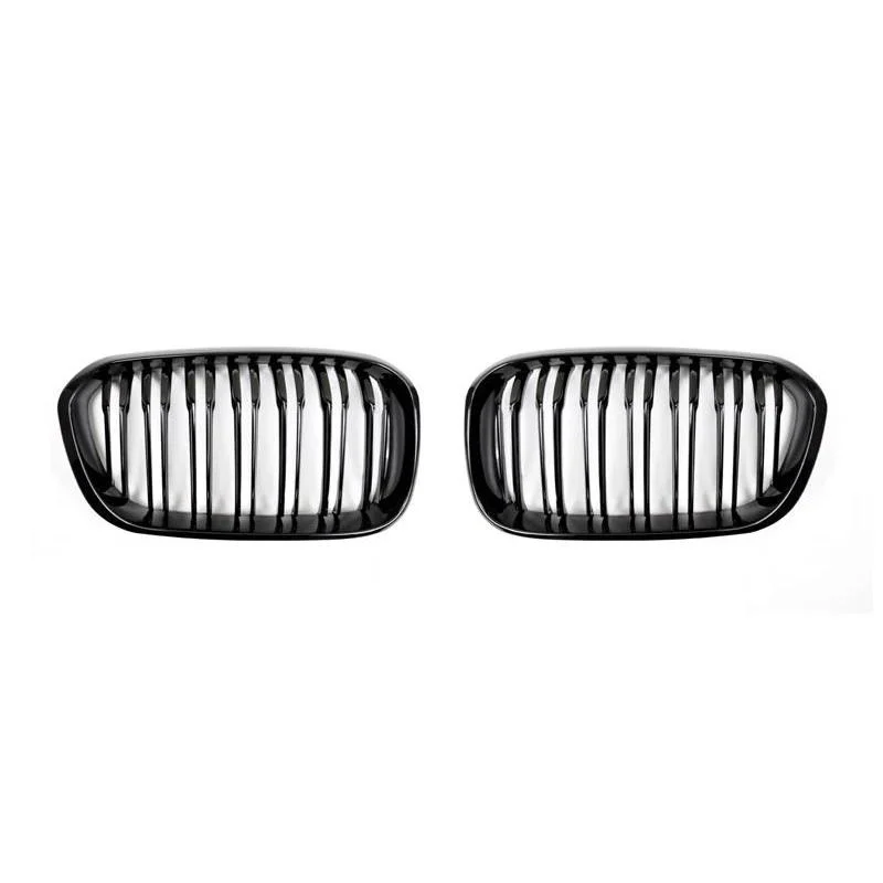 AutoTecknic Aero Replacement Glazing Black Dual-Slats Front Grilles For BMW F21 M140i
