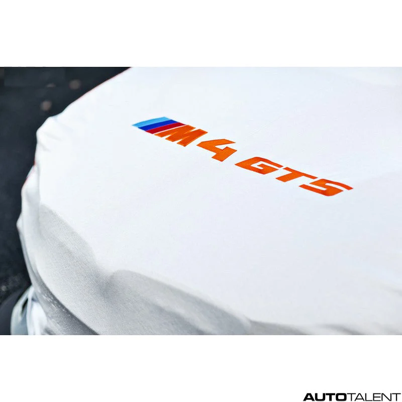 RKP Car Cover Silver With Orange Lettering - BMW M4 GTS 2016