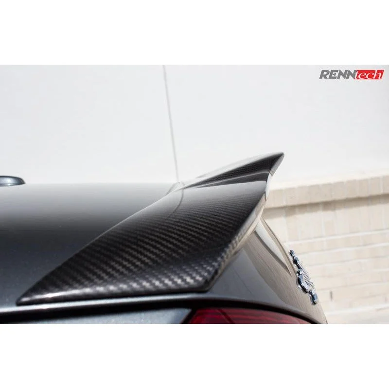 RennTech Aero Carbon Fiber Rear Deck Lid Spoiler For Mercedes-Benz R230 SL 63 AMG