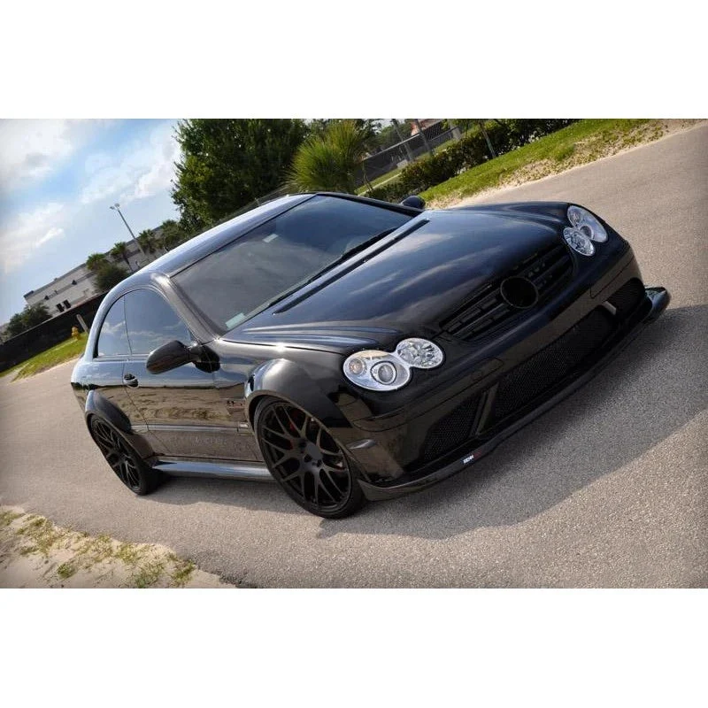 RennTech Aero Carbon Fiber Front Splitter For Mercedes-Benz C209 CLK 63 AMG Black Series