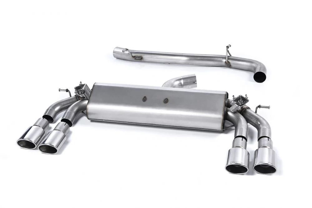 Milltek Non-Resonated Cat-Back Exhaust System w/ Quad Oval Trims Audi S3 8V Sportback 2013-2020