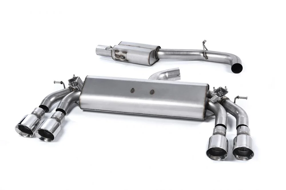 Milltek Resonated Cat-Back Exhaust System w/ Quad GT Trims Audi S3 Sportback (Non-GPF) 2013-2018