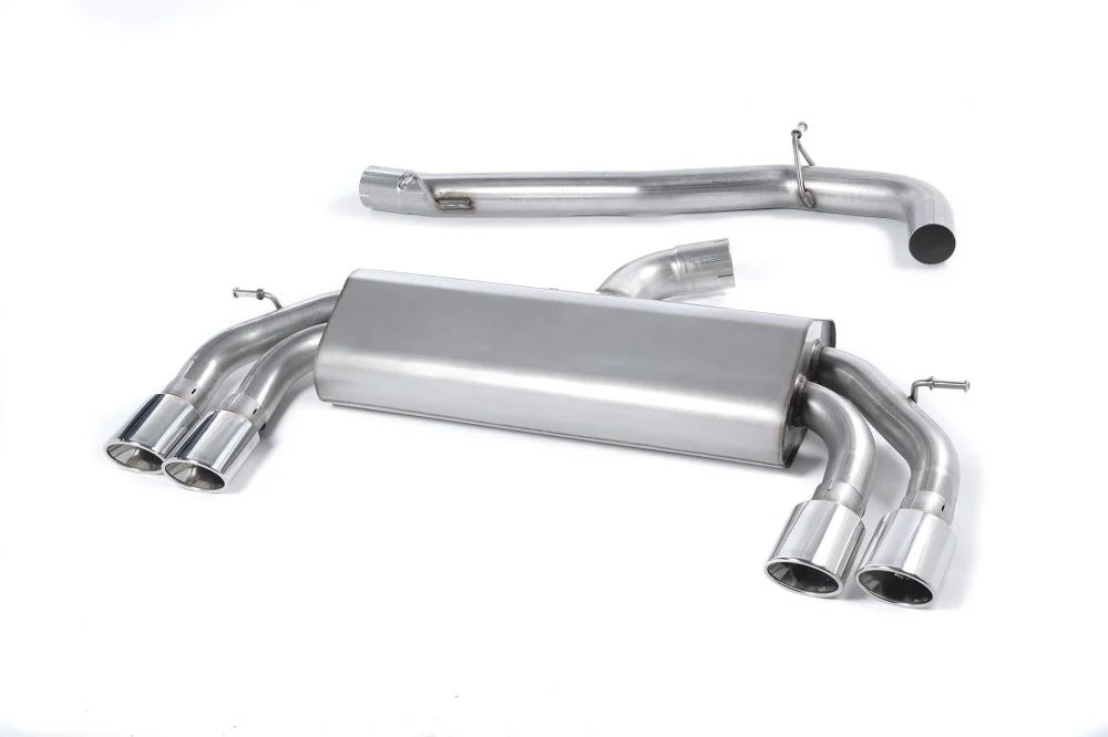 Milltek Non-Valved & Non-Resonated Cat-Back Exhaust System w/ Quad Oval Trims Audi S3 8V / 8V.2 (Non-GPF) 2013-2018