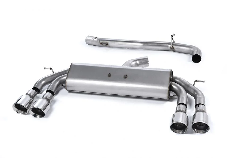 Milltek Non-Valved & Non-Resonated Cat-Back Exhaust System w/ Quad GT Trims Audi S3 8V / 8V.2 (Non-GPF) 2013-2018
