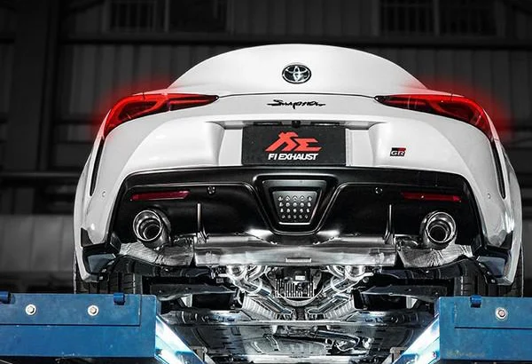 FI Exhaust Valvetronic Cat-Back System For Toyota Supra A90 3.0T + 100 Cell Downpipe + Blue Tips