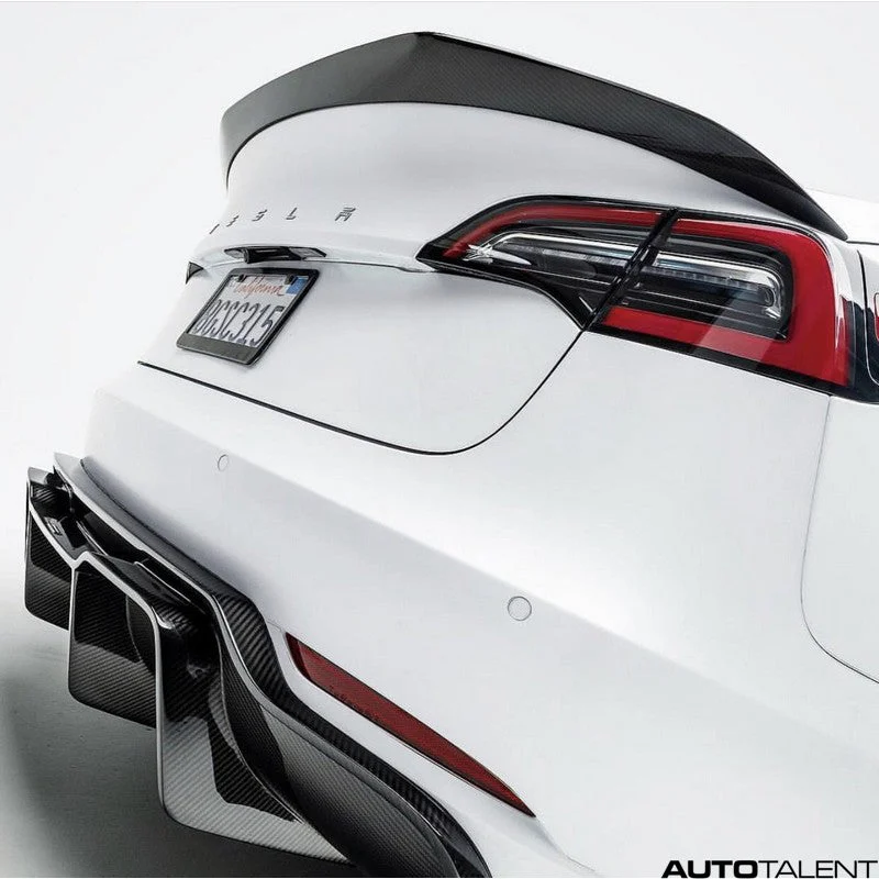 Vorsteiner Volta Aero Rear Diffuser Track Edition Carbon Fiber For Tesla Model 3 2017-2022