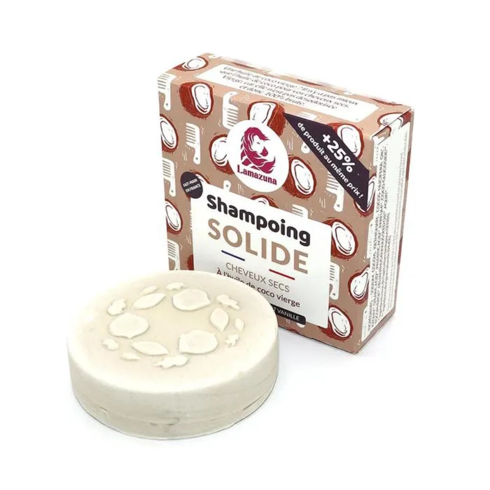 Lamazuna Shampoo Solido Olio Vergine Cocco Capelli Secchi 70g