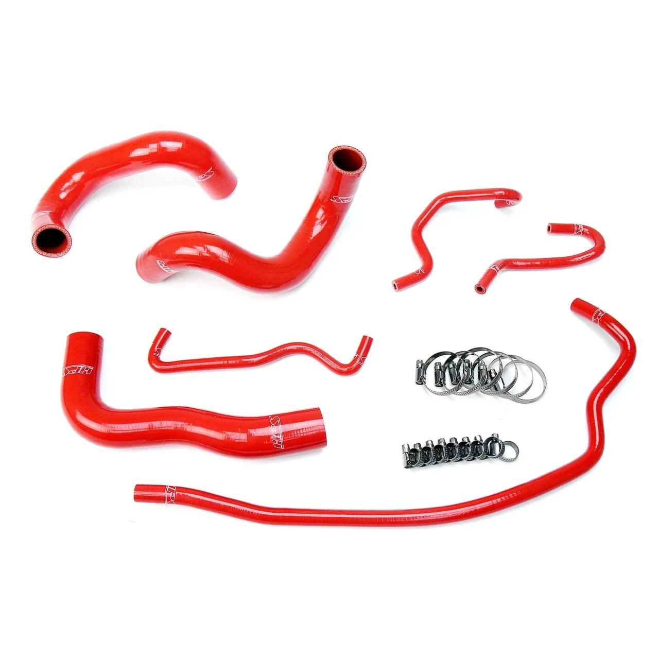 HPS Red Reinforced Silicone Radiator Hose Kit Coolant for Toyota 14-18 Corolla 1.8L