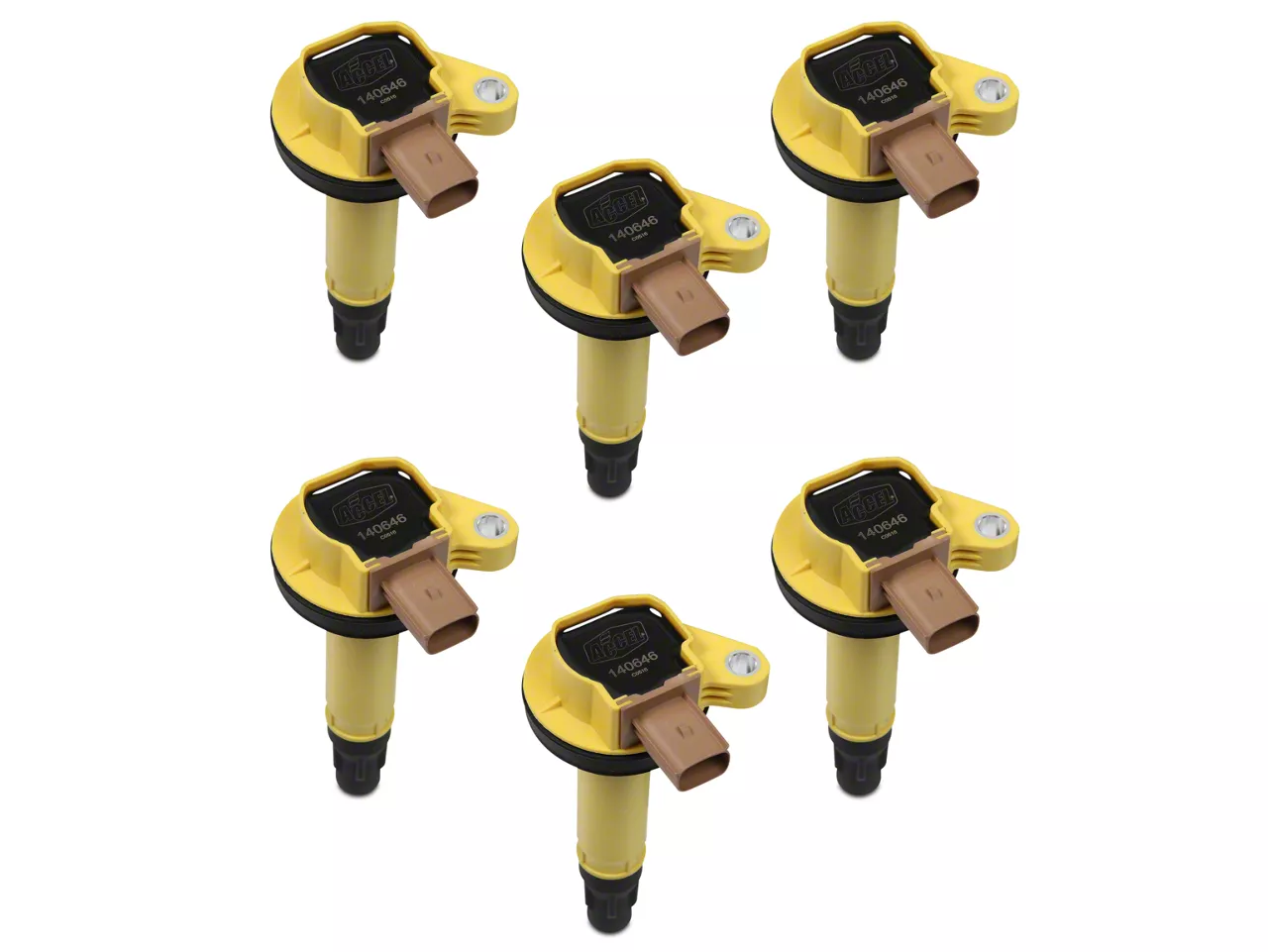 Accel Super Coil Packs; Yellow (11-16 3.5L EcoBoost F-150)