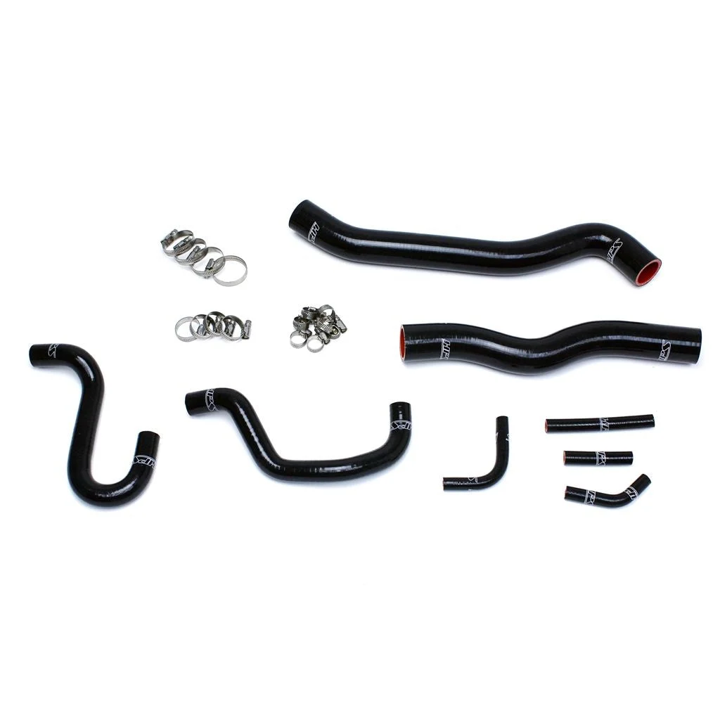 HPS Reinforced Black Silicone Radiator + Heater Hose Kit Coolant for Hyundai 12-16 Genesis Coupe 3.8L V6 Left Hand Drive