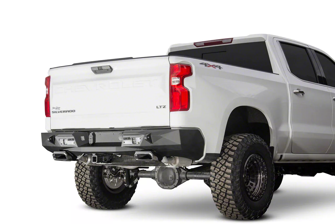Addictive Desert Designs Stealth Fighter Rear Bumper (19-21 Silverado 1500 w/ Factory Dual Exhaust)