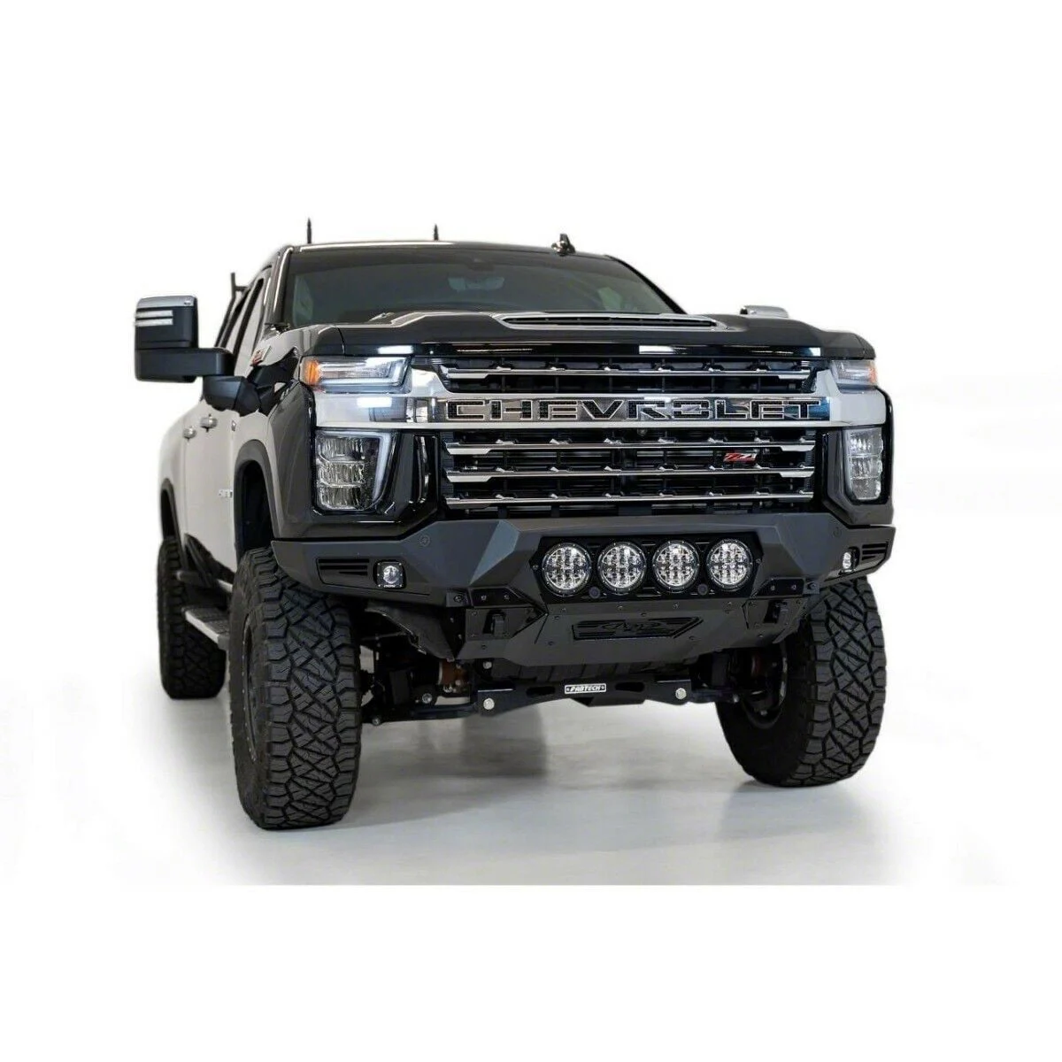 Addictive Desert Designs Bomber Front Bumper for Rigid 360 6-Inch Round Lights (20-23 Silverado 2500 HD)