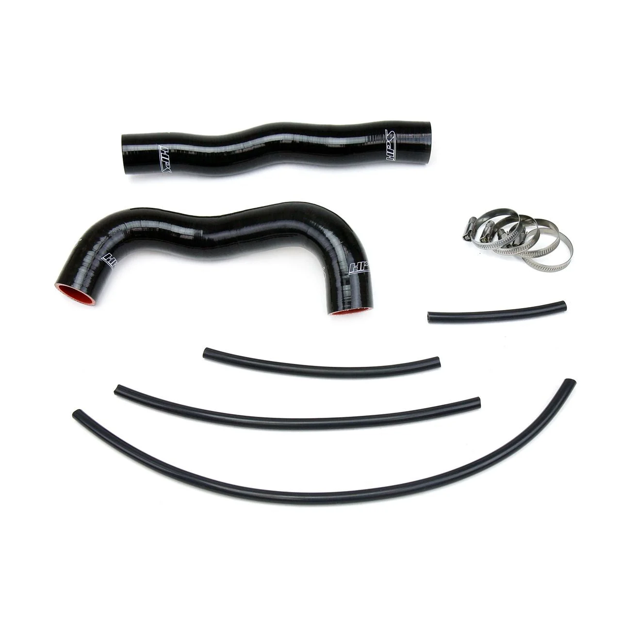 HPS Reinforced Black Silicone Radiator Hose Kit Coolant for Hyundai 13-14 Genesis Coupe 2.0T Turbo 4Cyl