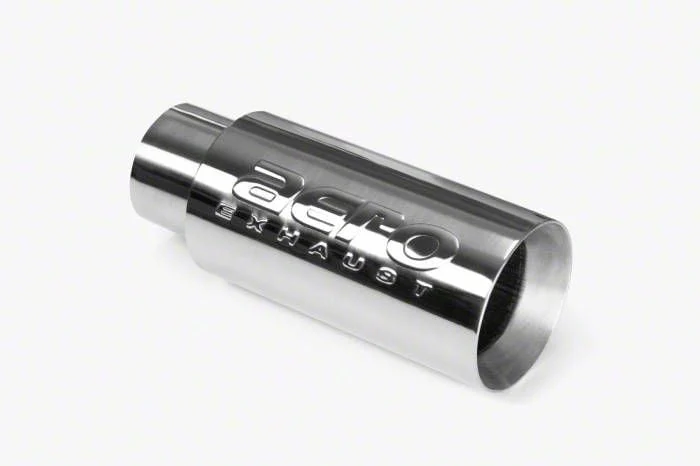 Aero Exhaust Straight Cut Rolled End Stainless Steel Round Exhaust Tip; 3.50-Inch; Polished (Fits 2.50-Inch Tailpipe)