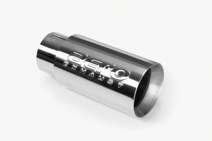 Aero Exhaust Straight Cut Rolled End Stainless Steel Round Exhaust Tip; 4-Inch; Polished (Fits 3-Inch Tailpipe)