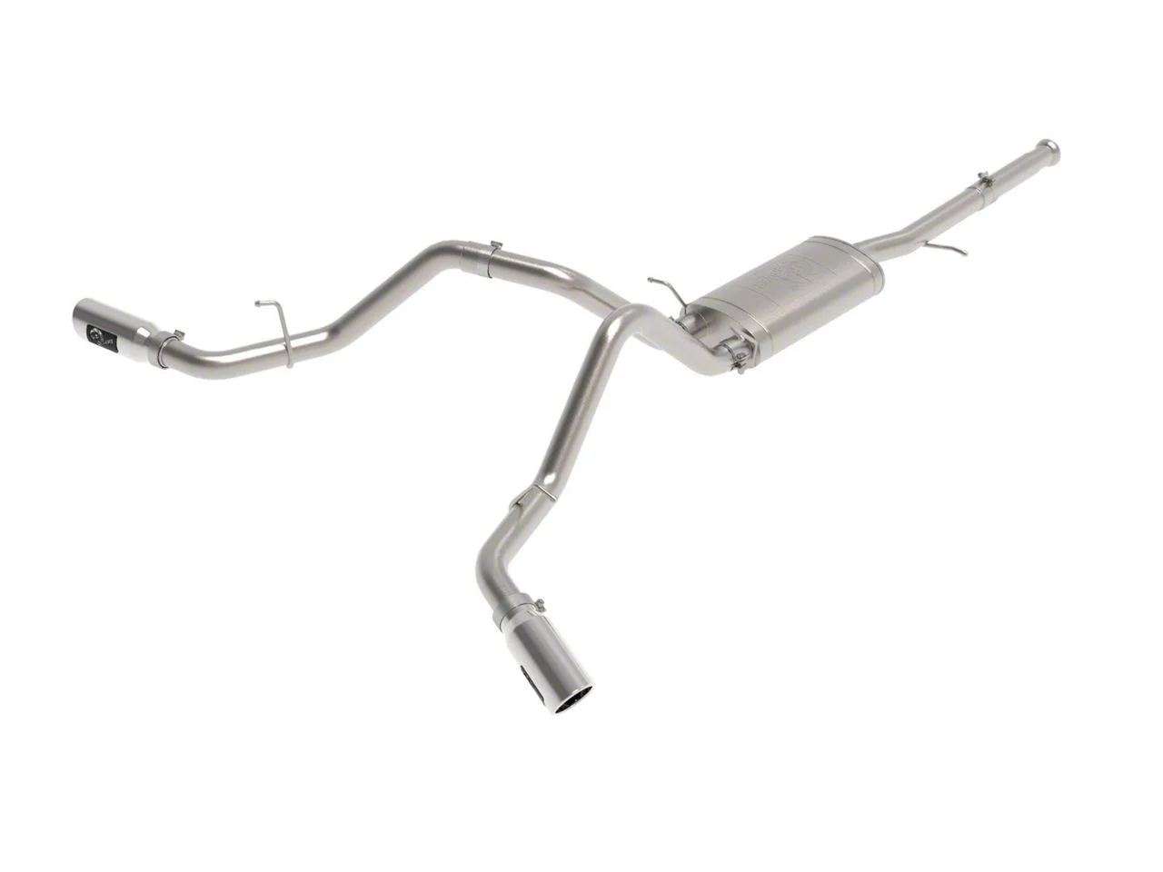 AFE Apollo GT Series 3-Inch Dual Exhaust System with Polished Tips; Side Exit (09-18 4.8L Silverado 1500)