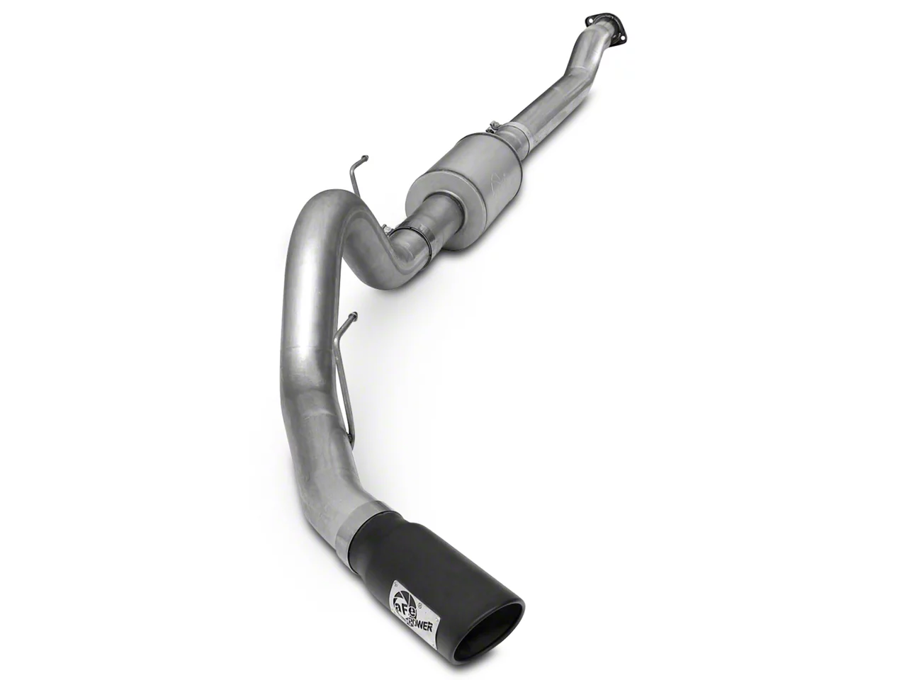 AFE ATLAS 4-Inch Single Exhaust System with Black Tip; Side Exit (15-20 3.5L EcoBoost F-150, Excluding Raptor)