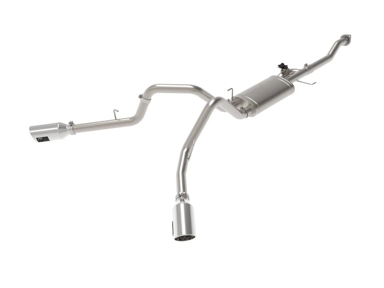 AFE Gemini XV 3-Inch Dual Exhaust System with Polished Tips; Side Exit (15-20 3.5L EcoBoost F-150, Excluding Raptor & 19-20 F-150 Limited)