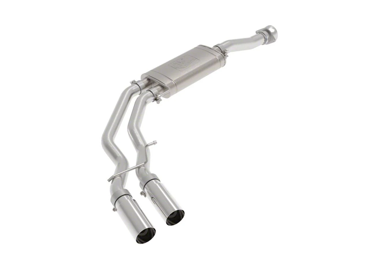 AFE Rebel Series 3 to 2.50-Inch Dual Exhaust System with Polished Tips; Middle Side Exit (21-26 3.5L EcoBoost F-150, Excluding Raptor & Tremor)