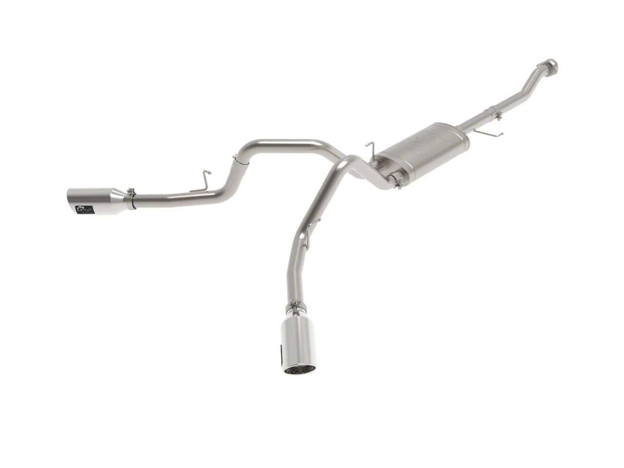 AFE Vulcan Series 3-Inch Dual Exhaust System with Polished Tips; Side Exit (21-26 3.5L EcoBoost F-150, Excluding Raptor & Tremor)