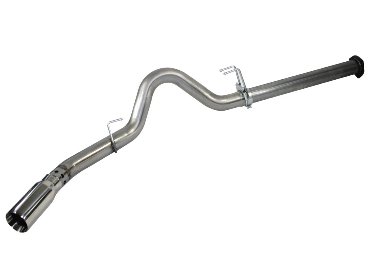 AFE Large Bore-HD 4-Inch DPF-Back Single Exhaust System with Polished Tip; Side Exit (11-14 6.7L Powerstroke F-350 Super Duty)