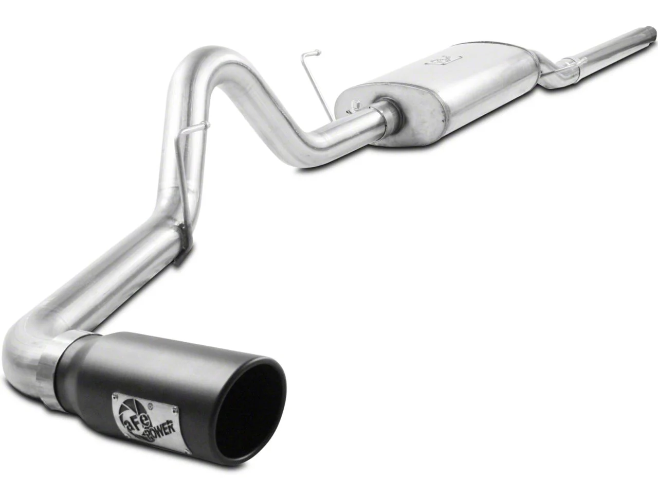 AFE MACH Force-XP 3-Inch Single Exhaust System with Black Tip; Side Exit (04-08 4.6L F-150)