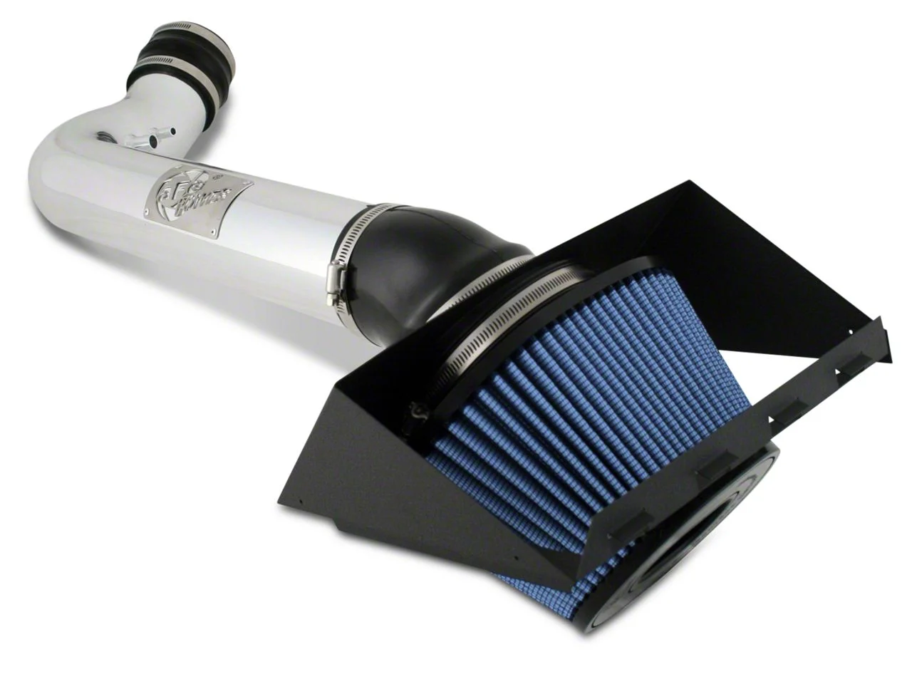 AFE Magnum FORCE Stage-2 Cold Air Intake with Pro 5R Oiled Filter; Polished (11-14 6.2L F-150, Excluding Raptor)