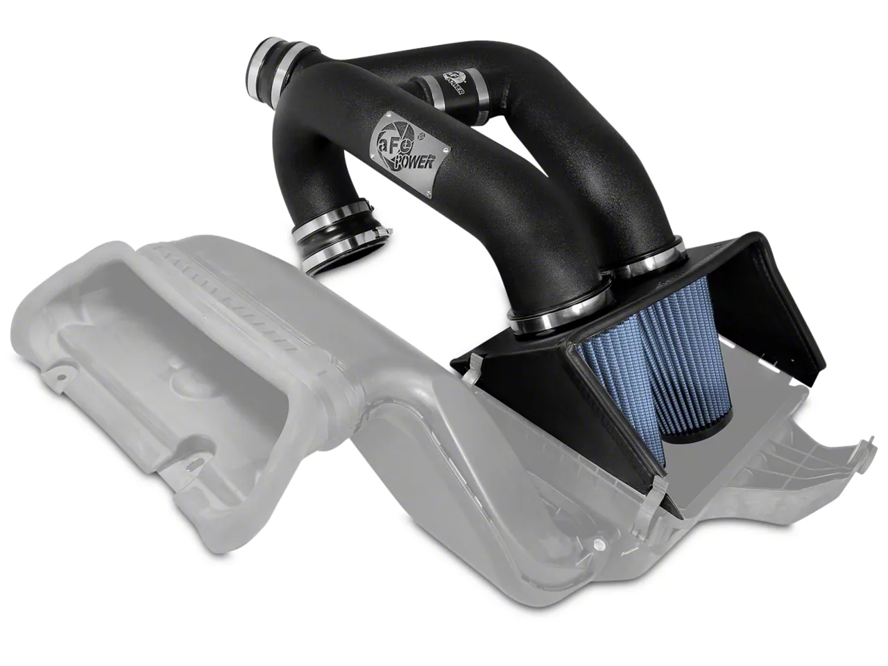 AFE Magnum FORCE Stage-2 Cold Air Intake with Pro 5R Oiled Filter; Black (15-26 2.7L EcoBoost F-150)