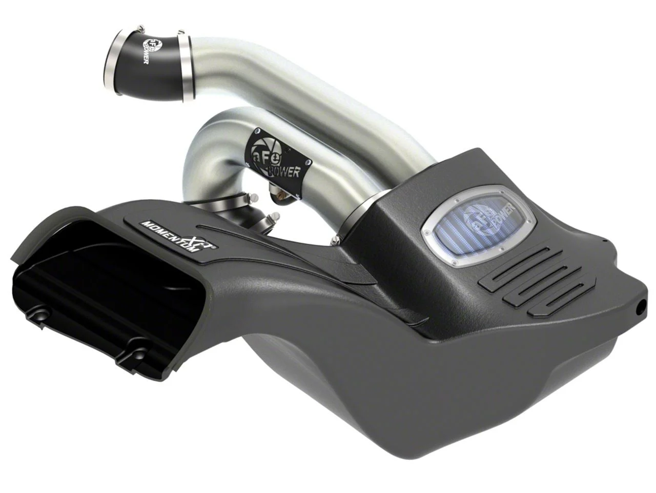 AFE Momentum XP Cold Air Intake with Pro 5R Oiled Filter; Brushed Aluminum (17-20 F-150 Raptor)