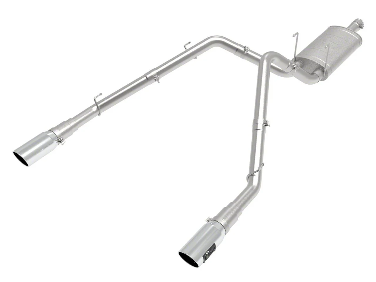 AFE Apollo GT Series 3-Inch Dual Exhaust System with Polished Tips; Rear Exit (09-18 5.7L RAM 1500 w/ Factory Dual Exhaust)