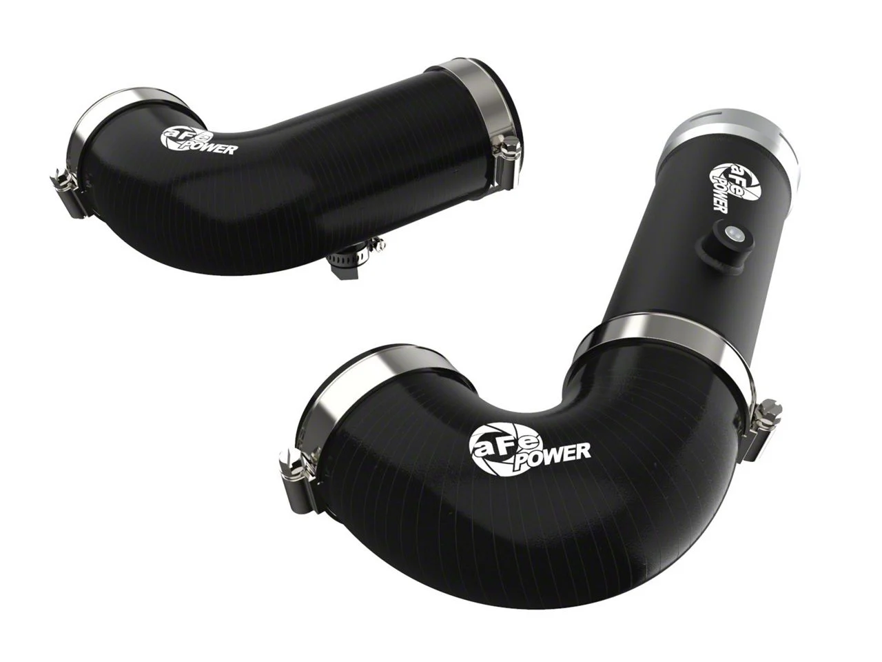 AFE BladeRunner 2.50-Inch and 2.375-Inch Hot and Cold Charge Pipe Kit; Black (20-26 3.0L Duramax Sierra 1500)