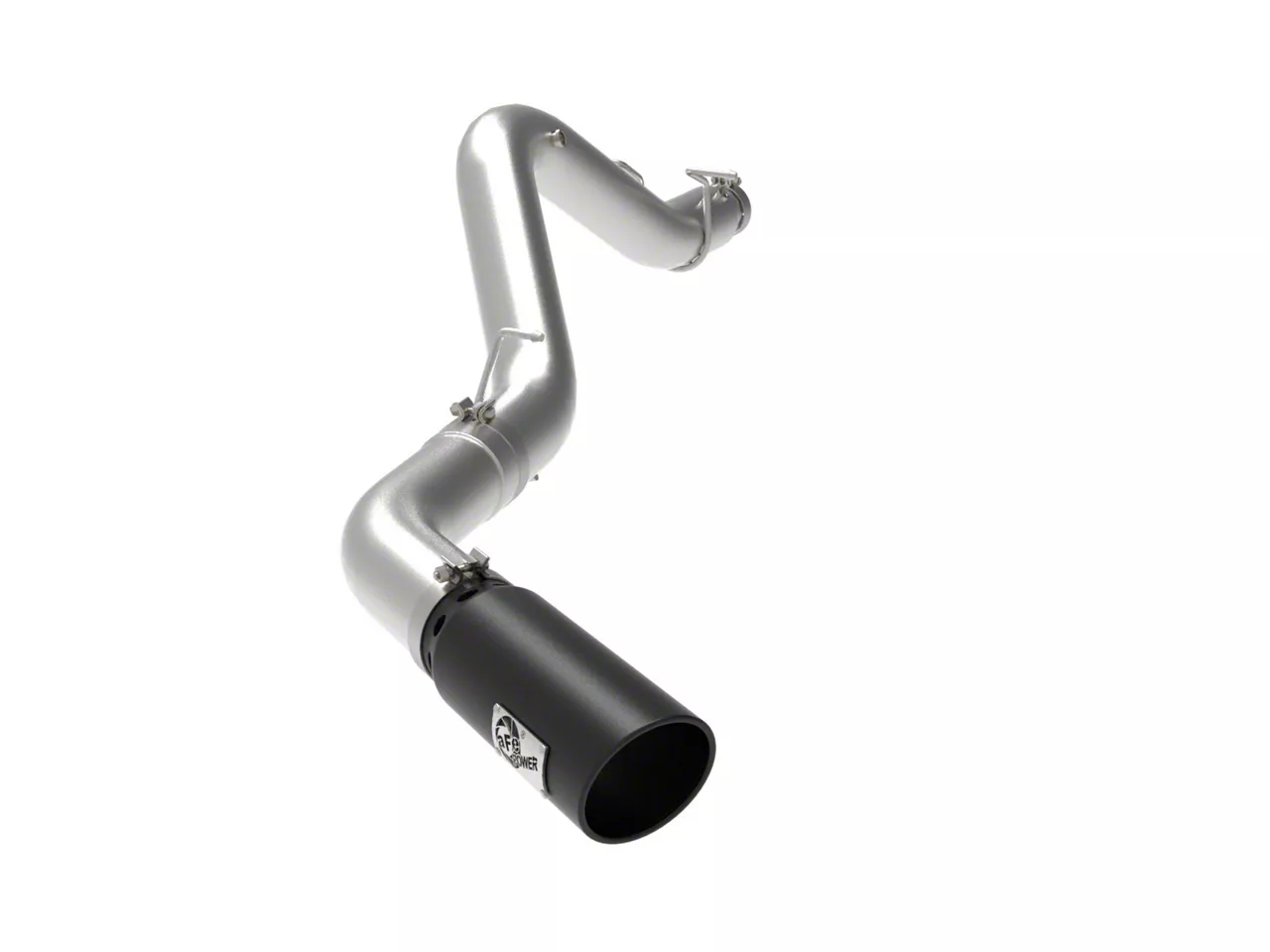 AFE Large Bore-HD 5-Inch DPF-Back Single Exhaust System with Black Tip; Side Exit (20-23 6.6L Duramax Silverado 3500 HD)