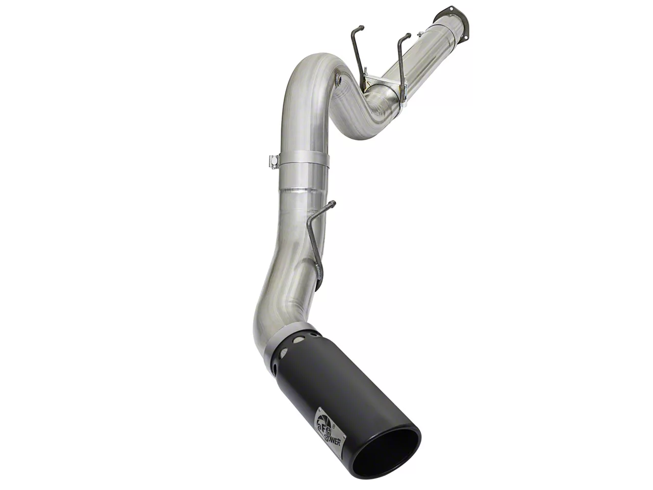 AFE ATLAS 5-Inch DPF-Back Single Exhaust System with Black Tip; Side Exit (17-22 6.7L Powerstroke F-250 Super Duty)