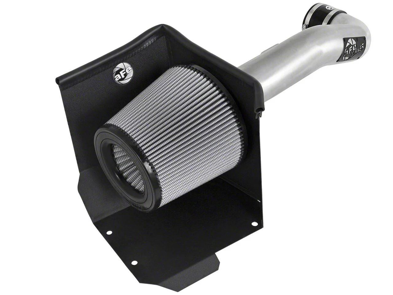 AFE Magnum FORCE Stage-2 Cold Air Intake with Pro DRY S Filter; Brushed (14-18 5.3L Sierra 1500)