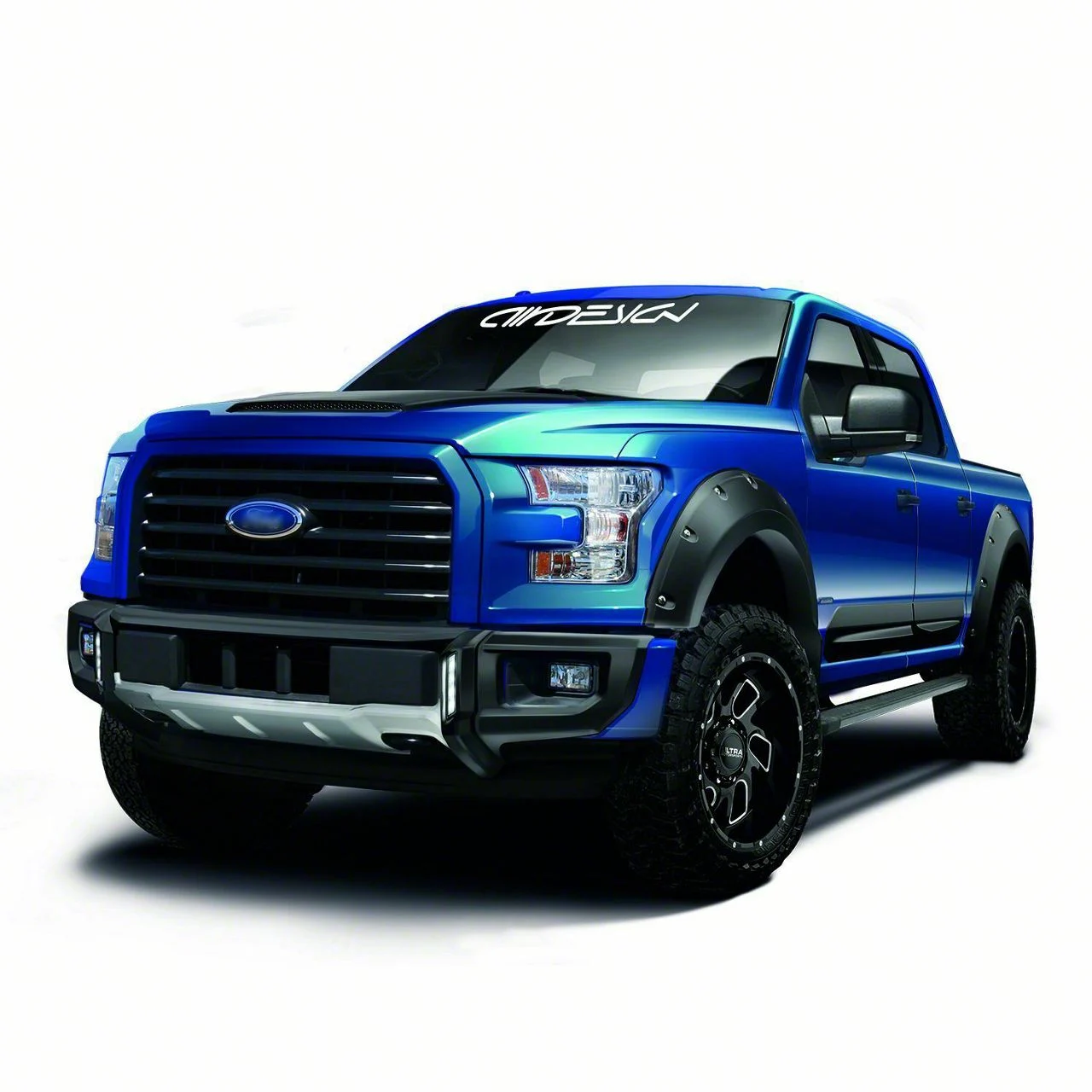 Air Design Dakar Style Off-Road Styling Kit; Satin Black (15-17 F-150 SuperCrew, Excluding Raptor)