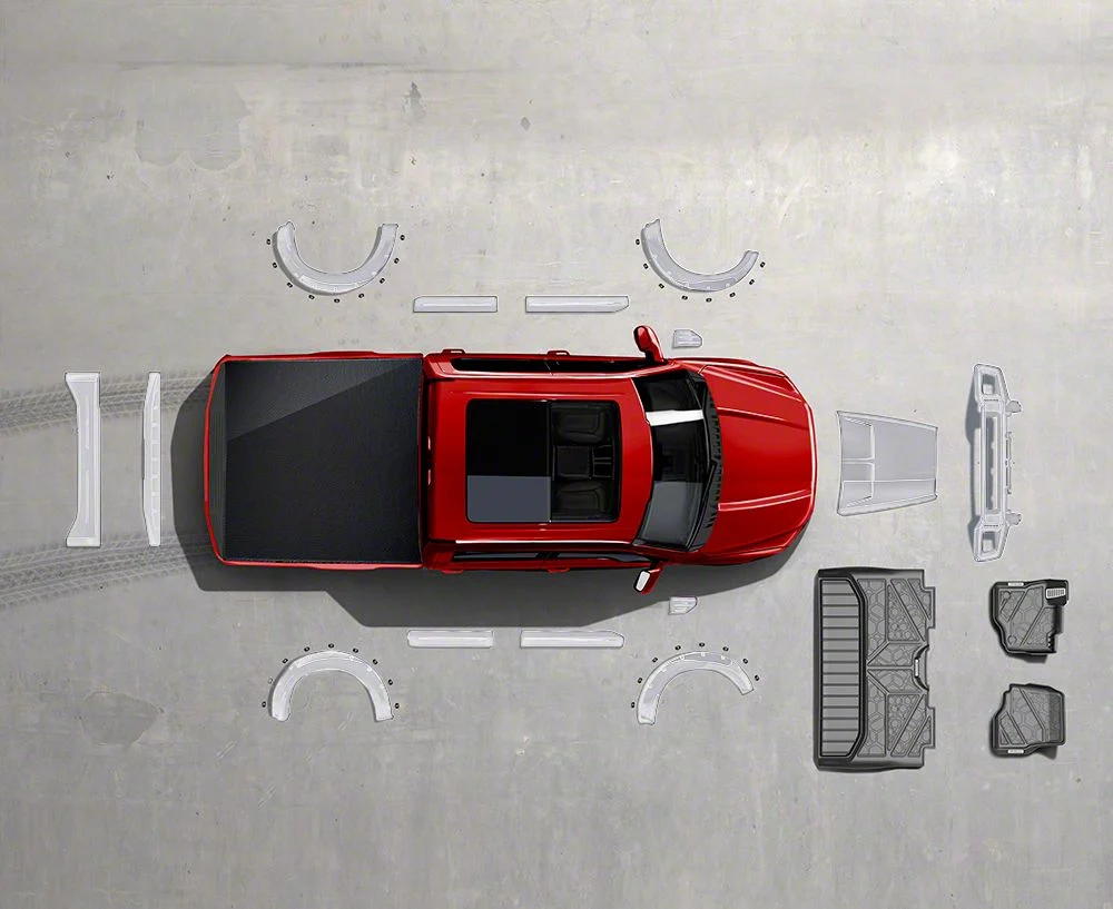 Air Design Dakar Style Off-Road Styling Kit with Fender Vents; Unpainted (15-17 F-150 SuperCrew, Excluding Raptor)