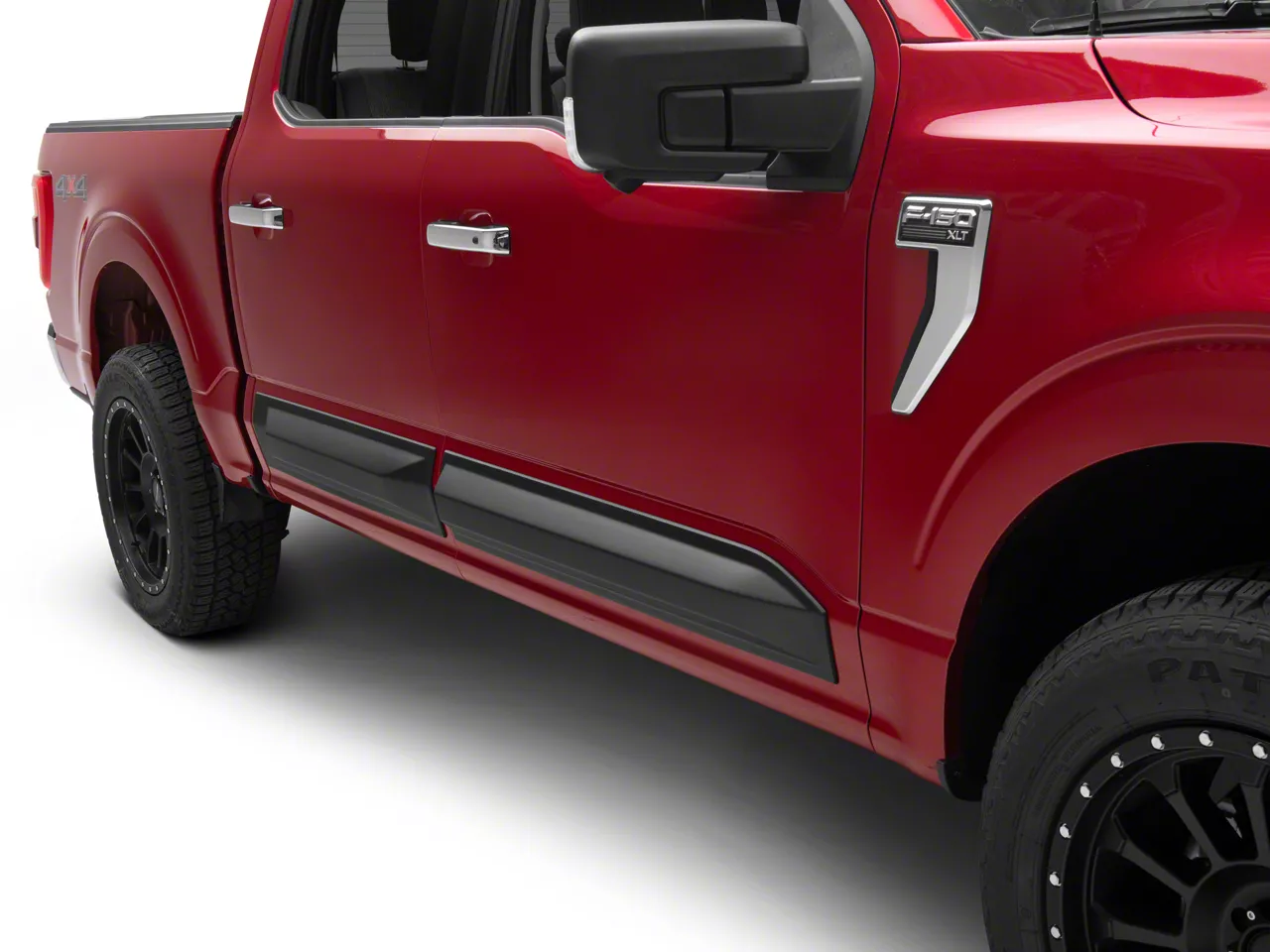 Air Design Door Rocker Panels; Satin Black (21-26 F-150 SuperCrew)