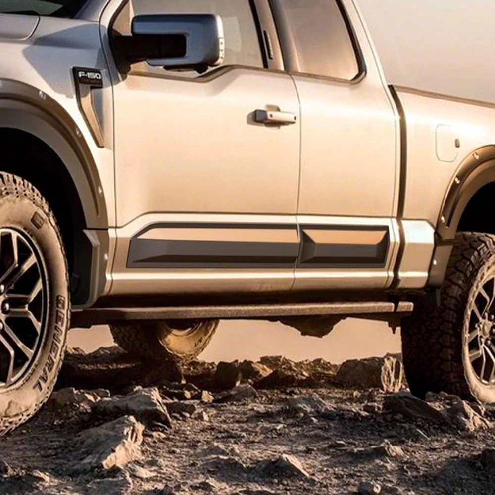 Air Design Door Rocker Panels; Satin Black (21-26 F-150 SuperCab)