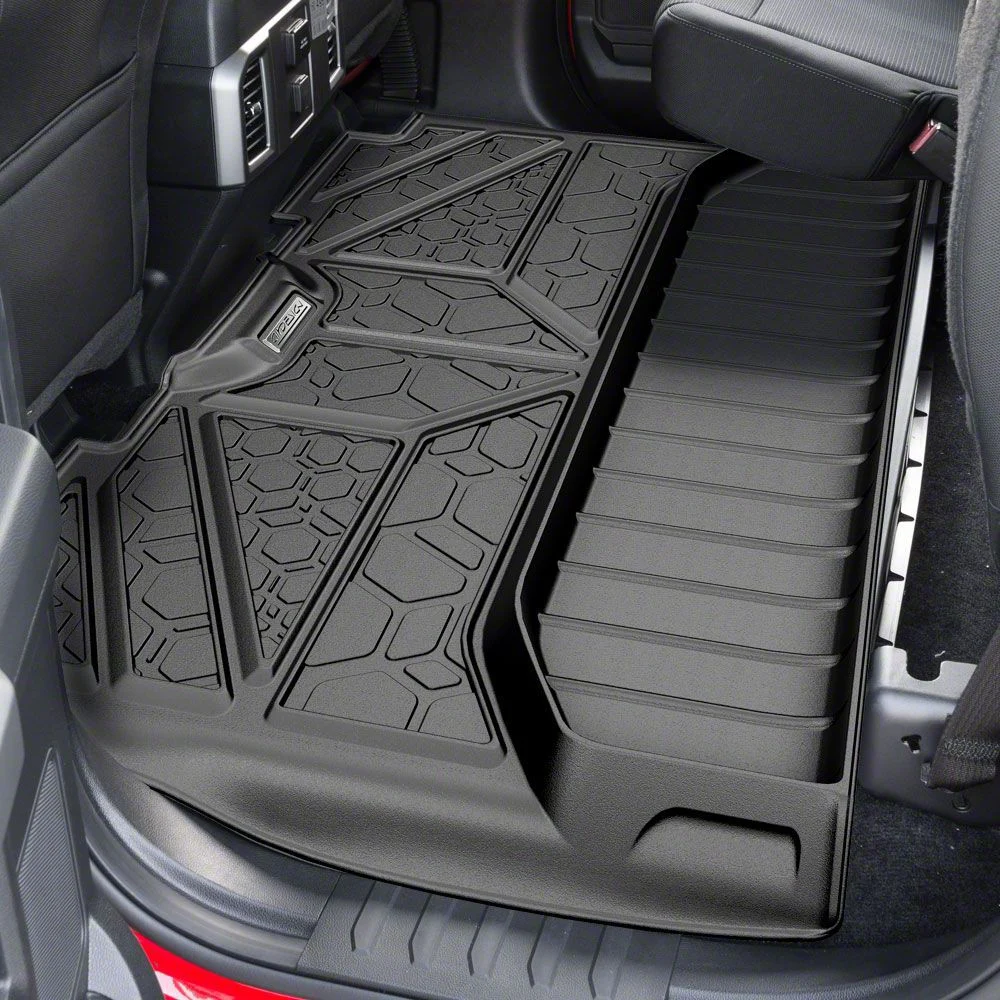 Air Design Soft Touch Front and Rear Floor Liners; Black (15-26 F-150 SuperCrew)