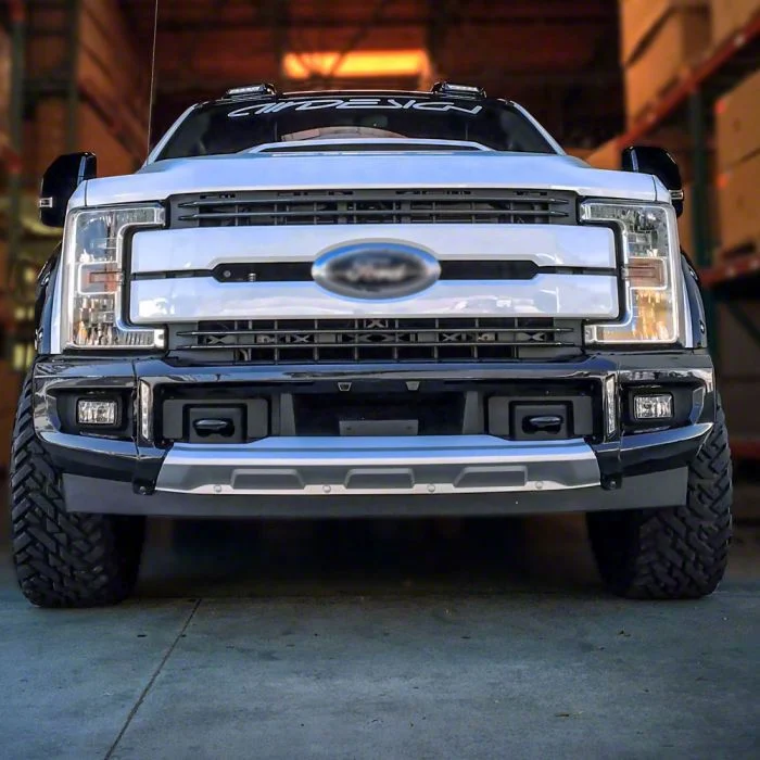 Air Design Front Bumper Guard with DRL; Unpainted (17-19 F-350 Super Duty)