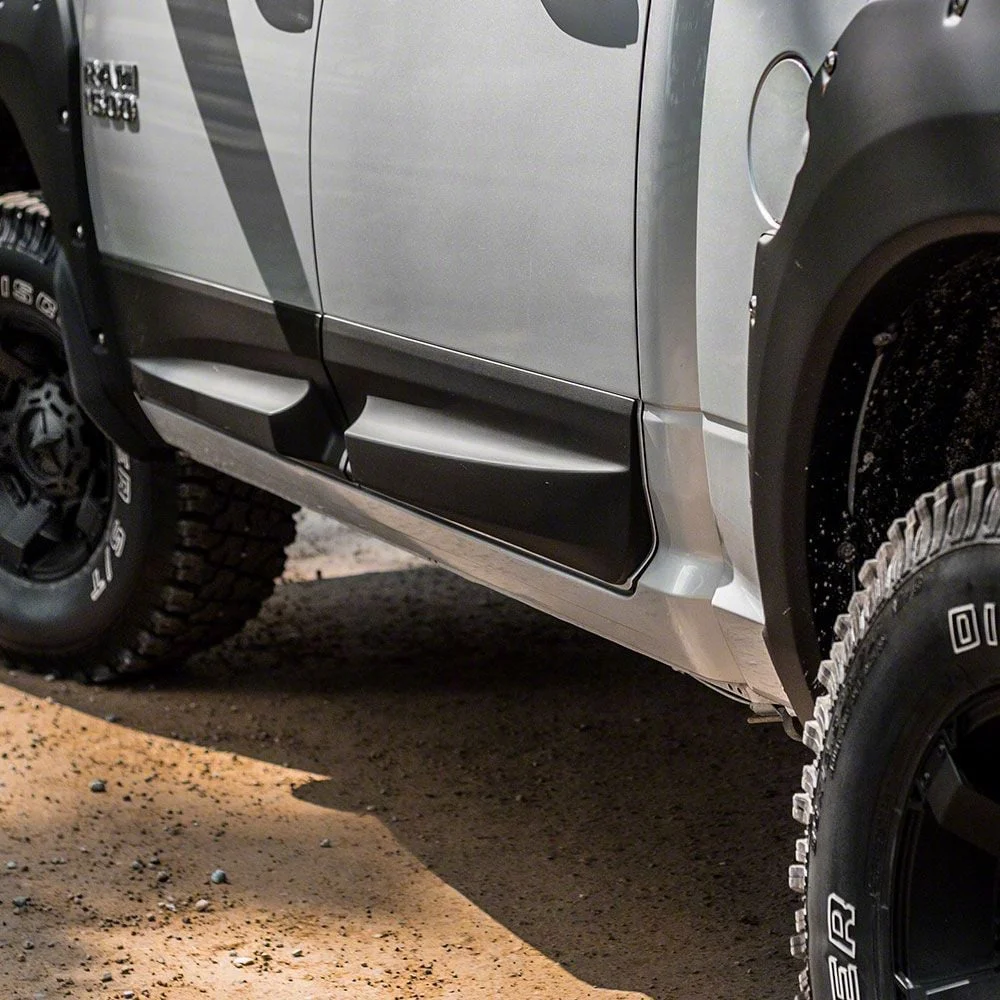 Air Design Door Rocker Panels; Satin Black (13-18 RAM 1500 Crew Cab)