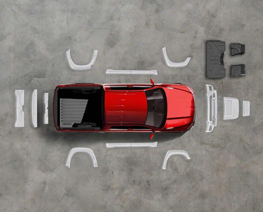 Air Design Off-Road Styling Kit; Unpainted (19-24 RAM 1500 Crew Cab, Excluding Rebel & TRX)