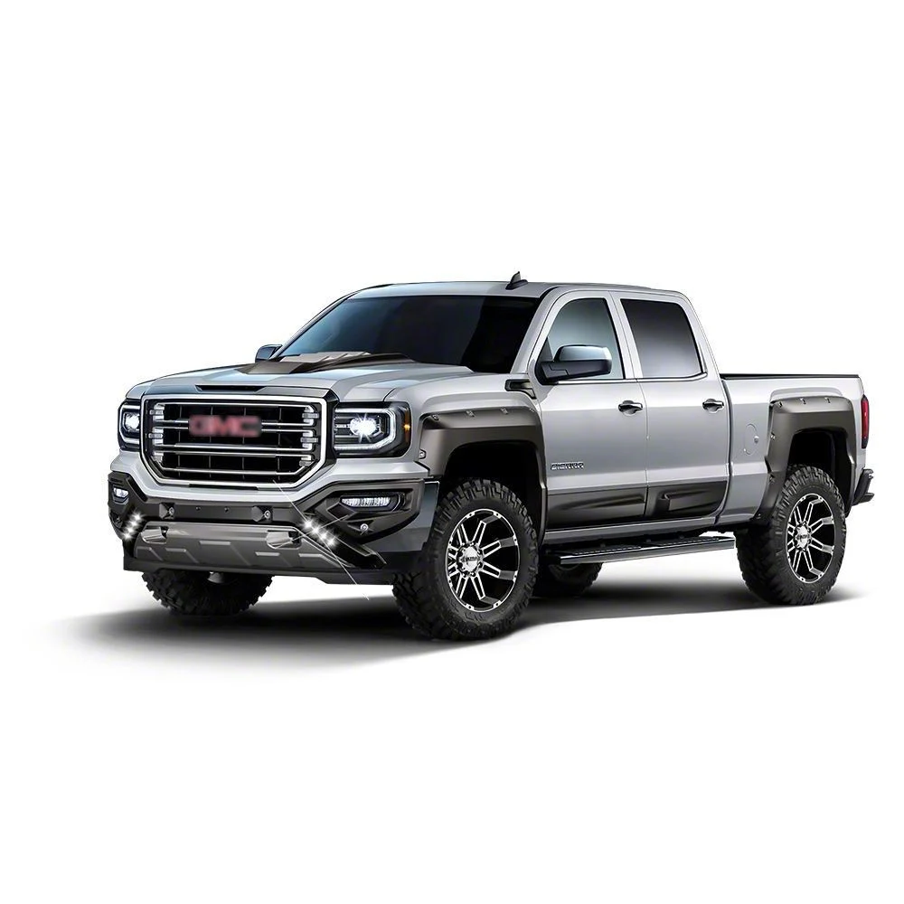 Air Design Off-Road Styling Kit with Fender Vents; Satin Black (16-18 Sierra 1500 Crew Cab w/ 6.50-Foot Standard Box)