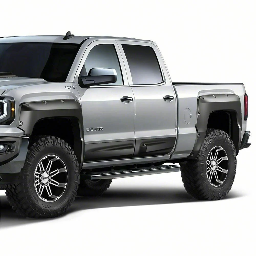 Air Design Super Bolt Fender Flares; Unpainted (16-18 Sierra 1500 w/ 6.50-Foot Standard & 8-Foot Long Box)