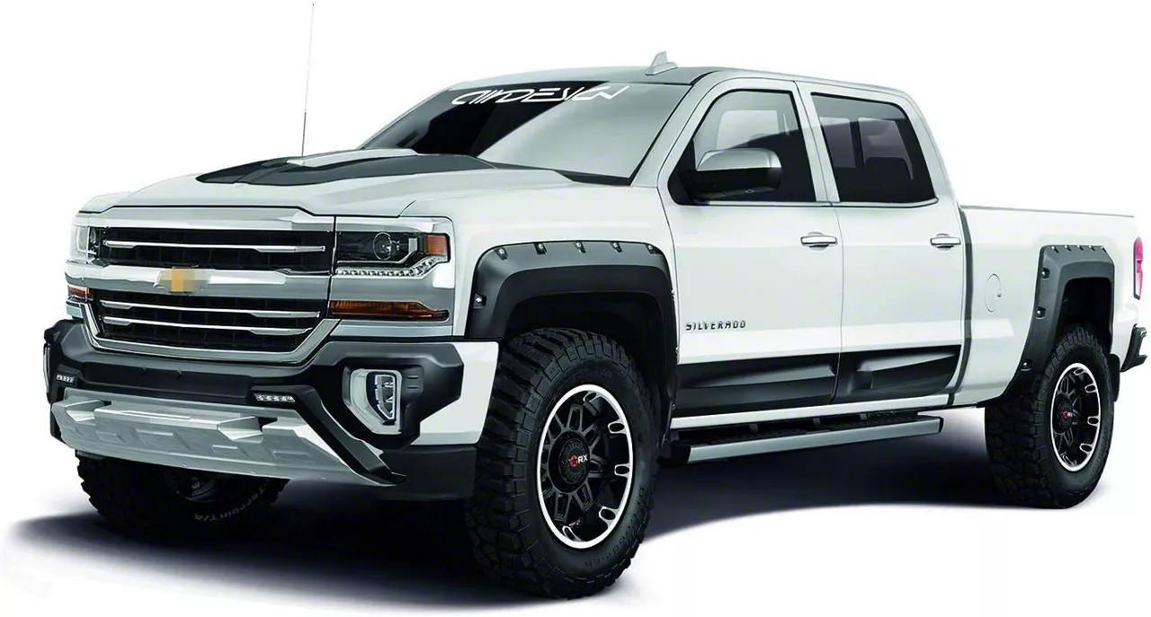 Air Design Off-Road Styling Kit; Satin Black (16-18 Silverado 1500 Crew Cab w/ 6.50-Foot Standard Box)