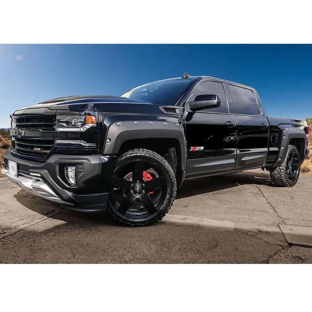 Air Design Off-Road Styling Kit with Fender Vents; Satin Black (16-18 Silverado 1500 Crew Cab w/ 6.50-Foot Standard Box)